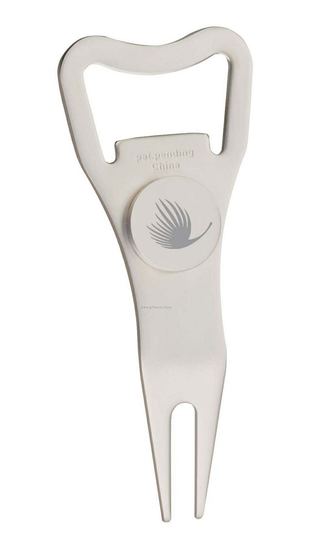Tee Off Silver Divot Tool With Bottle Opener & Magnetic Ball Marker