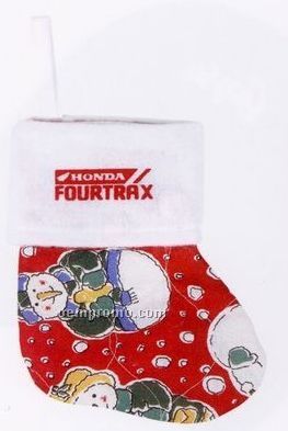 Christmas Print Mini-stocking (5")