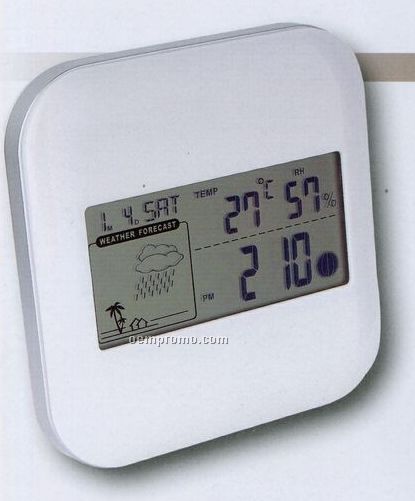 Digital Desk/ Wall Clock With Weather Station