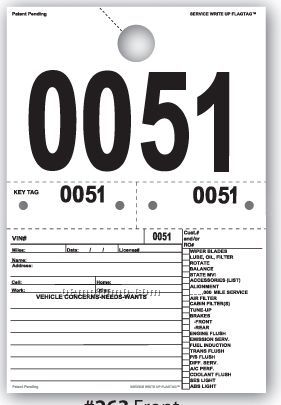 Consecutively Numbered Service Write Up Flag Tag (6 7/8