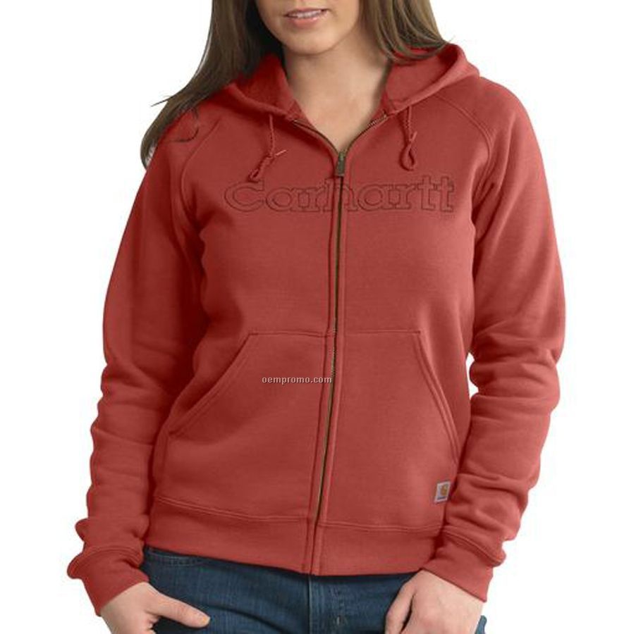 Carhartt Women's Midweight Zip-front Logo Hooded Sweatshirt