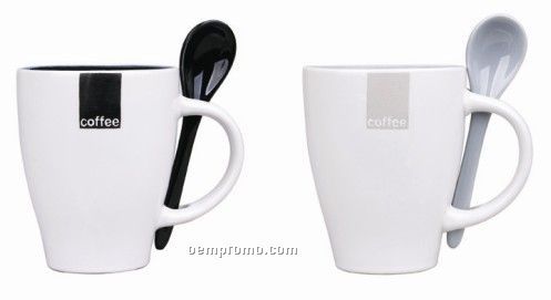 Ceramic Mug W/Spoon