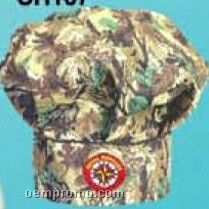 Cotton Camouflage Print Chef's Hat W/ Velcro Closure