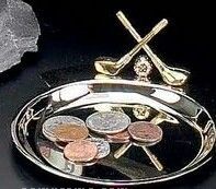 Gold Plated Golf Change Tray