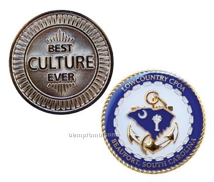 Gold Plated Zinc Core Challenge Coins - Economy (2")