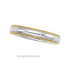 14ktt 4mm Men's Comfort Fit Wedding Band Ring (Size 11)