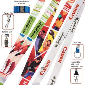 3/4" Multi-color Soft Polyester Sublimation Lanyard (Overseas 3 Weeks)