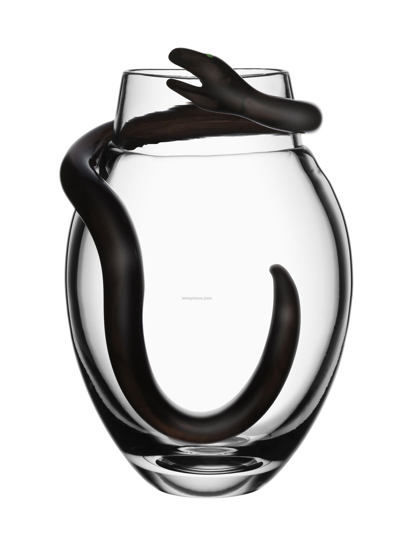 Cleopatra Glass Vase W/ Snake By Ulrica Hydman-vallien