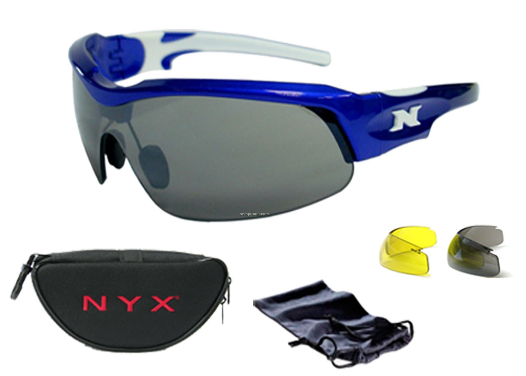 Pro Z17 3-lens Sunglass Kit W/ Embroidered Carry Case - Ocean Blue Frame
