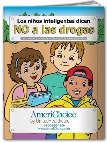 Spanish Fun Pack Coloring Book W/ Crayons - Smart Kids Say No To Drugs