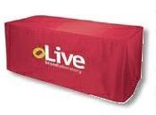 6' Three Sided Nylon Table Cover W/ 2 Color Imprint
