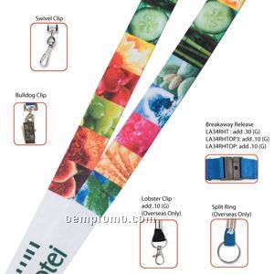 3/4" Recycled Multi-color Sublimation Lanyard