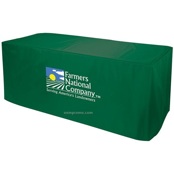 6' Four Sided Nylon Table Cover - Full Color/3 Side