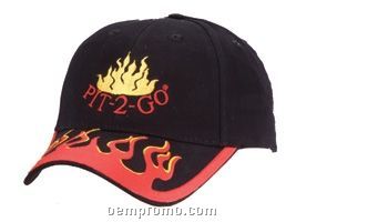 Flame Structured Brushed Cotton Twill Cap (Overseas 6-7 Week Delivery)
