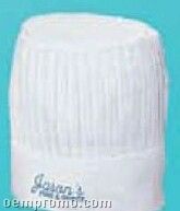 Pleated Flat Top Cotton Chef's Hat
