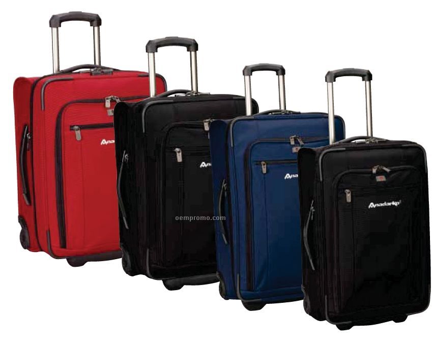 Red Mobilizer 22" Expandable Wheeled U.s. Carry-on Suitcase
