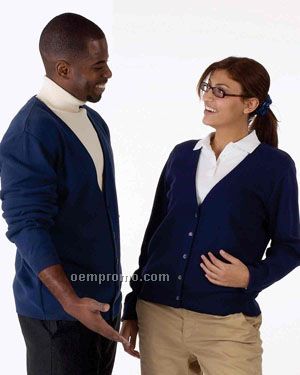 V-neck Cardigan For Men/Unisex. Acrylic, Fine Gauge: Xs-8xl