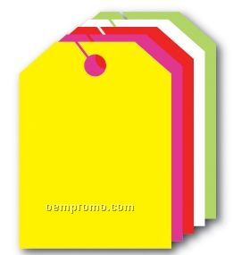 V-t Fluorescent Mirror Hang Tag - Blank (8 1/2"X11 1/2")
