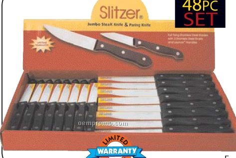Slitzer 48 PC Kitchen Knife Countertop Display