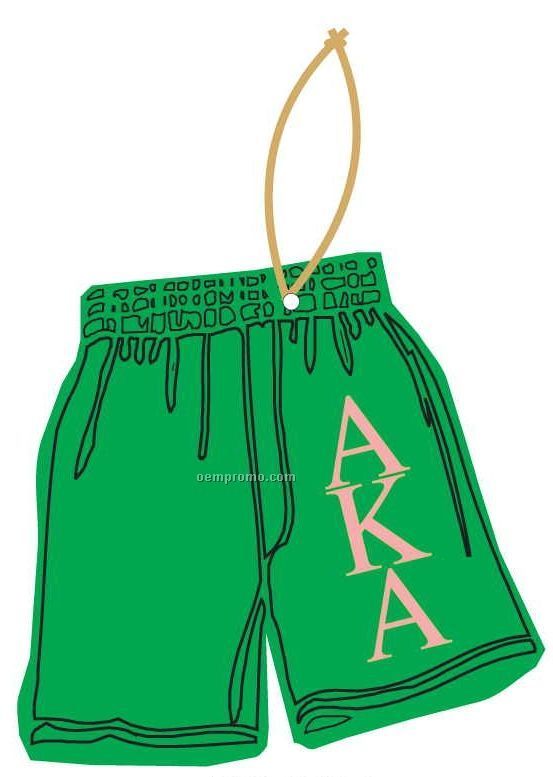 Alpha Kappa Alpha Sorority Shorts Ornament W/ Mirror Back (6 Square Inch)