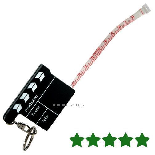 Movie Clapboard Keychain W/ Measuring Tape