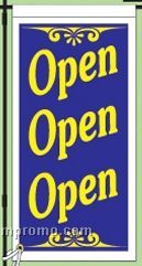 Stock Ground Banner & Frame (Open Open Open) (14"X30")