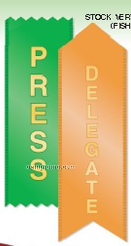 Vertical Stock Ribbon (Program) (1-5/8"X6" )