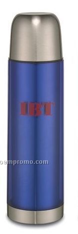 16 Oz. Blue Stainless Steel Vacuum Flask W/ Carrying Case