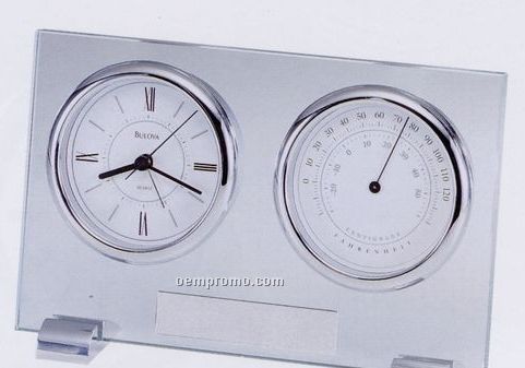 Bulova Camberley Clock/Alarm & Thermometer