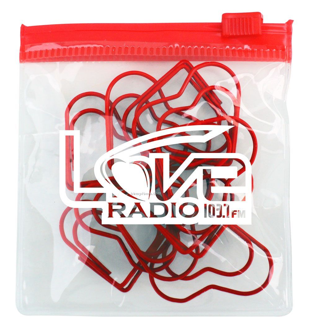 Heart Paper Clips In A Bag