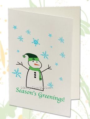 Holiday Cards - Season's Greenings! (Snowman)