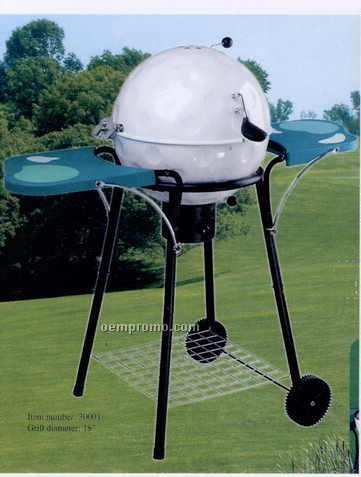 Golf Ball Charcoal Grill W/ Stand