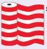 Printed Bunting - Red/White Stripes (18"X300')