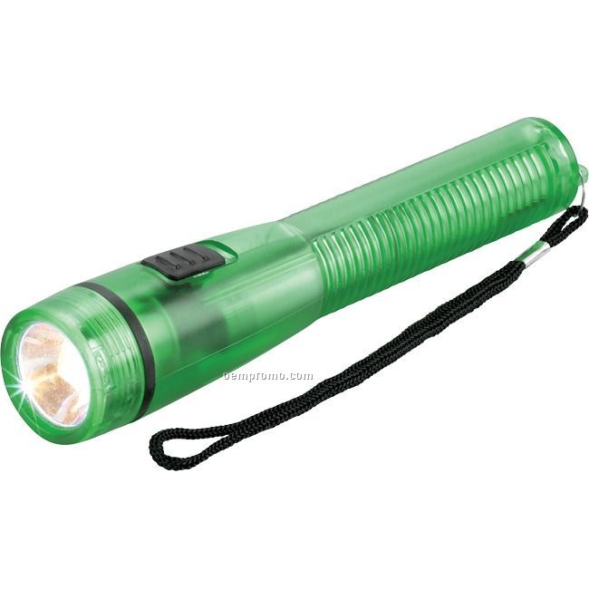 Translucent Green Plastic Flashlight