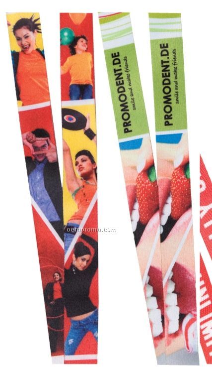 3/4" Multi-color Standard Polyester Sublimation Lanyard