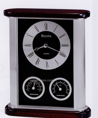 Bulova Belvedere Clock W/ Thermometer