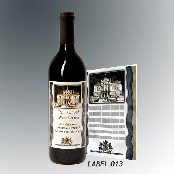 Custom Wine Gift With Personalized Stock Label - Estate Or Alpine Village