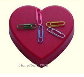Heart Shaped Magnetic Paper Clip Holder