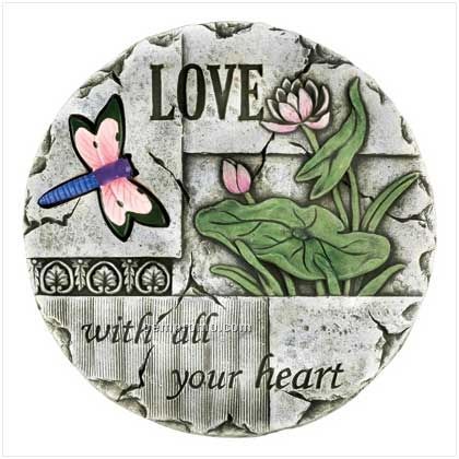 With All Your Heart Love Garden Stone