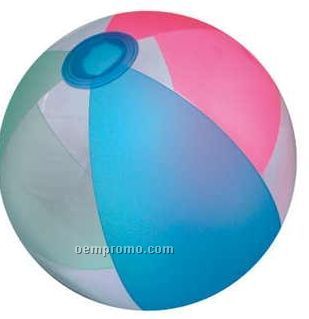 16" Inflatable Transparent W/ Opaque Mixed Beach Ball