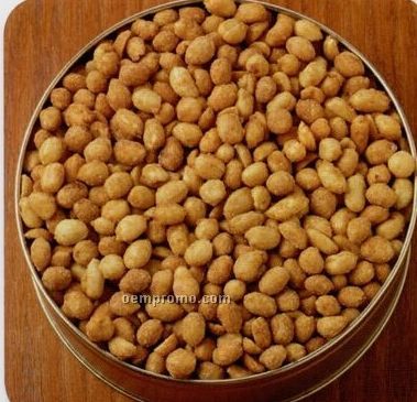 16 Oz. Honey Roasted Peanuts Custom Gift Tin