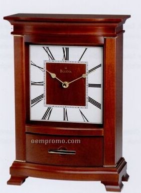 Bulova Tamarand Clock W/ Thermometer And Hygrometer
