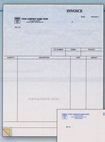 Parchment Laser Service Invoice (1 Part)