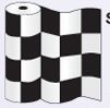 Printed Bunting - Black/White Checker (18"X300')