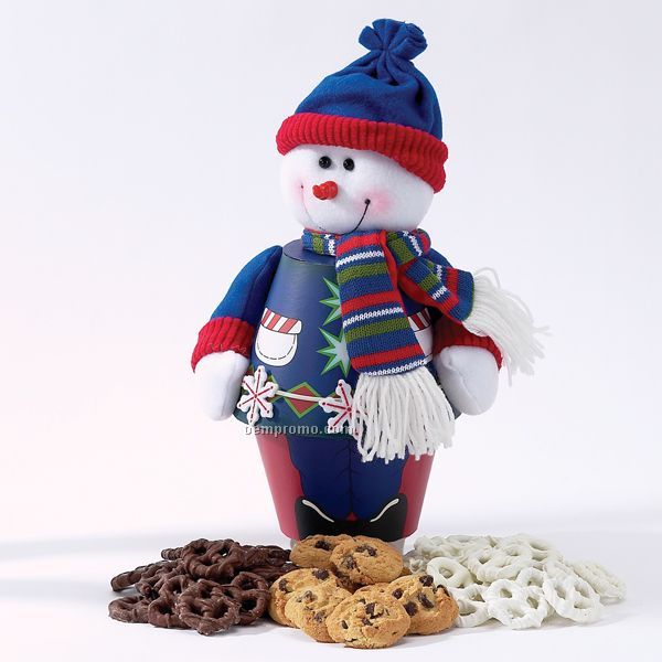 Snowman Holiday Gift Tower