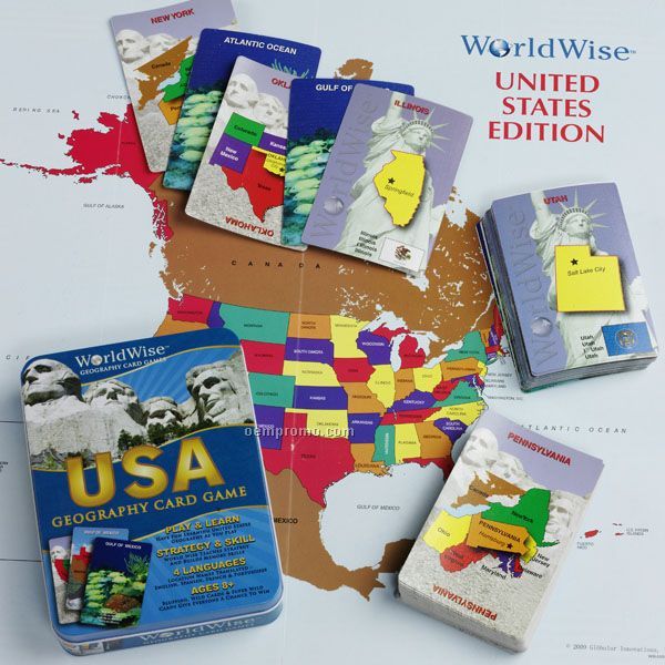 World Wise Geography Card Game - Usa