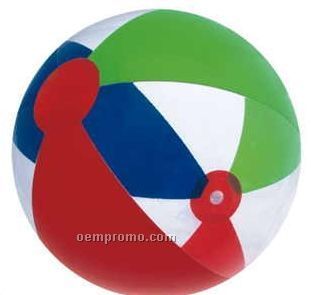 16" Inflatable Transparent W/ Solid Mixed Beach Ball
