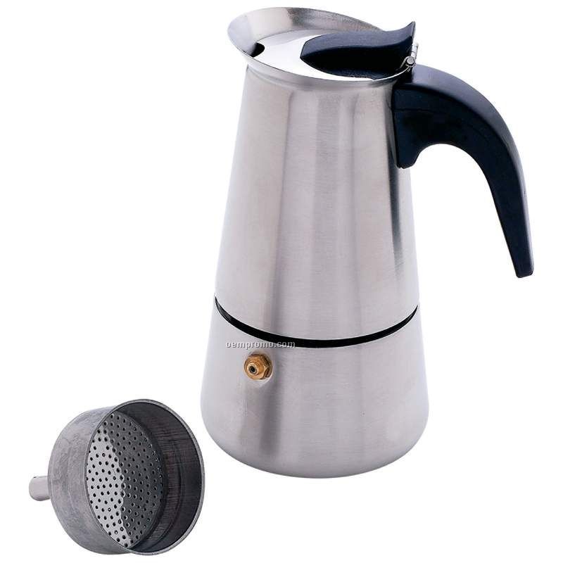 4 Cup Surgical Stainless Steel Espresso Maker