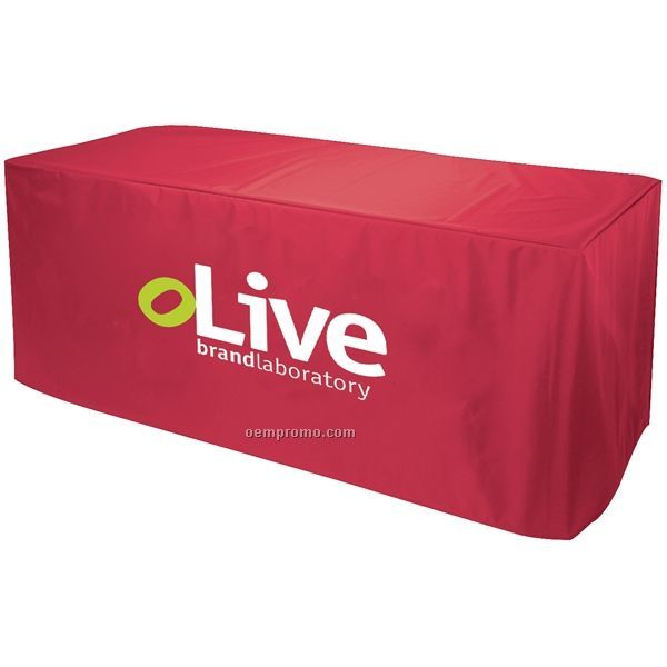 8' Three Sided Nylon Table Cover W/ 2 Color Imprint