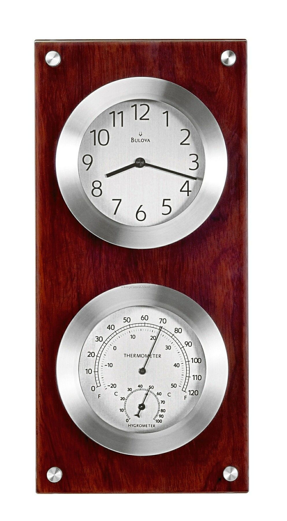 Bulova Mariner Clock W/ Wood And Veneer Panel